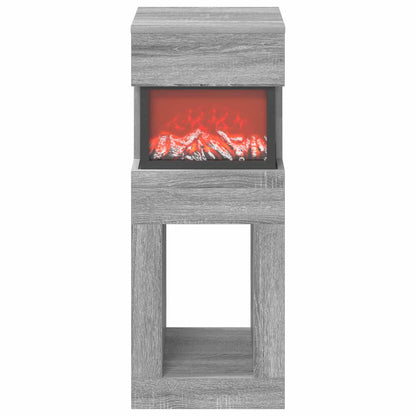 Electric Fireplace Grey Sonoma 35 x 30 x 86 cm Engineered wood