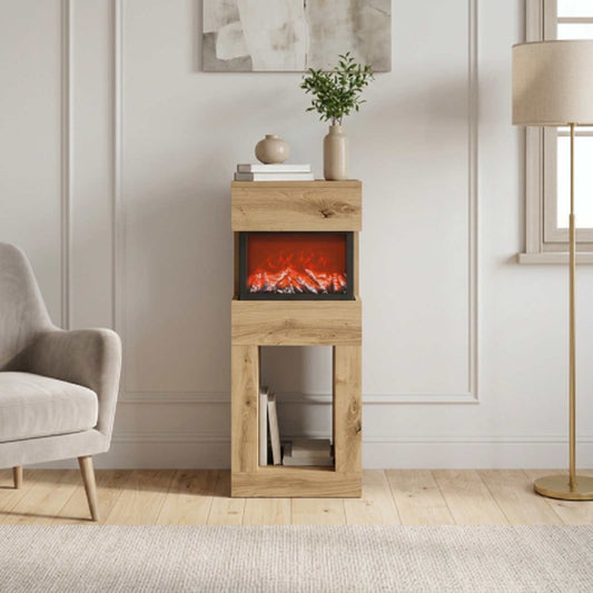 Electric Fireplace Artisan Oak 35 x 30 x 86 cm Engineered wood