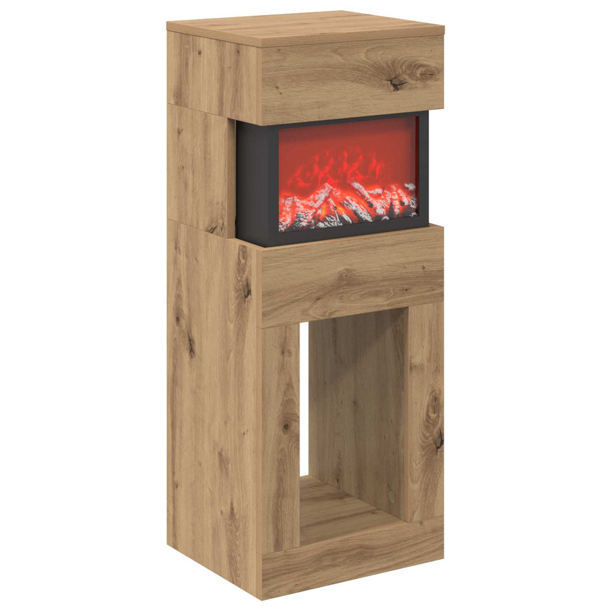 Electric Fireplace Artisan Oak 35 x 30 x 86 cm Engineered wood