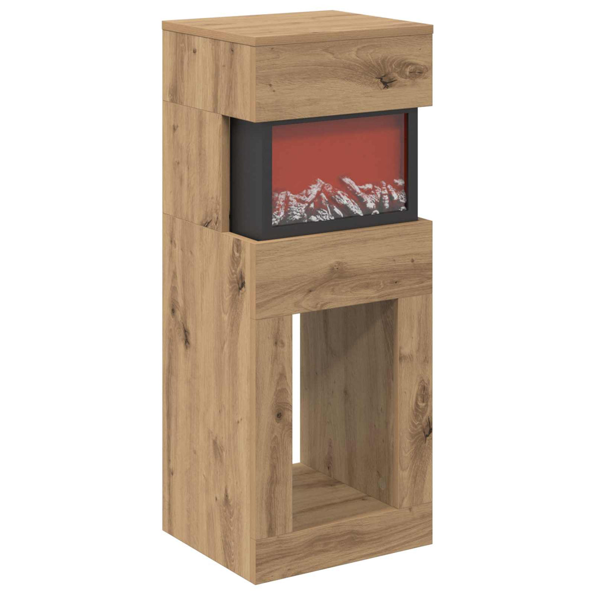 Electric Fireplace Artisan Oak 35 x 30 x 86 cm Engineered wood