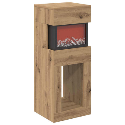 Electric Fireplace Artisan Oak 35 x 30 x 86 cm Engineered wood