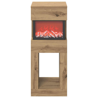 Electric Fireplace Artisan Oak 35 x 30 x 86 cm Engineered wood
