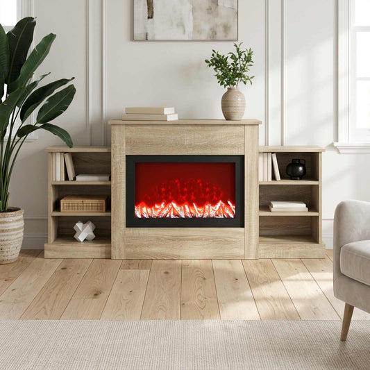 Electric Fireplace Sonoma 140 x 30 x 67 cm Engineered wood