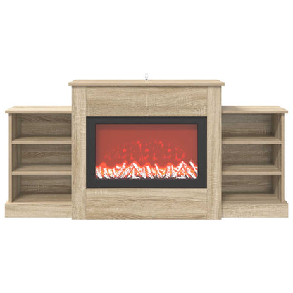 Electric Fireplace Sonoma 140 x 30 x 67 cm Engineered wood
