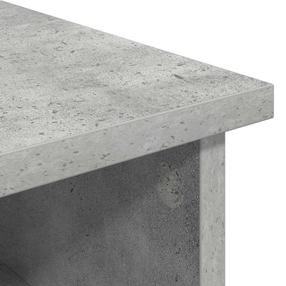 Electric Fireplace Concrete 140 x 30 x 67 cm Engineered wood