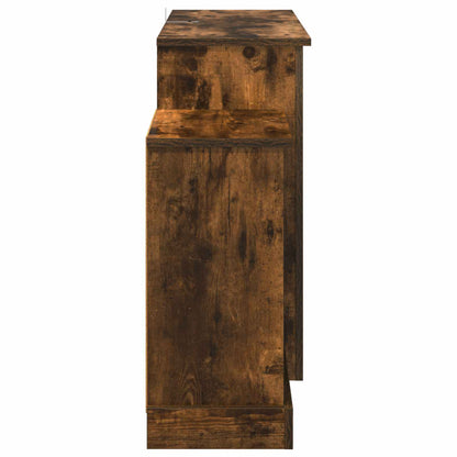 Electric Fireplace Smoked Oak 140 x 30 x 67 cm Engineered wood