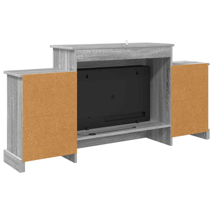 Electric Fireplace Grey Sonoma 140 x 30 x 67 cm Engineered wood