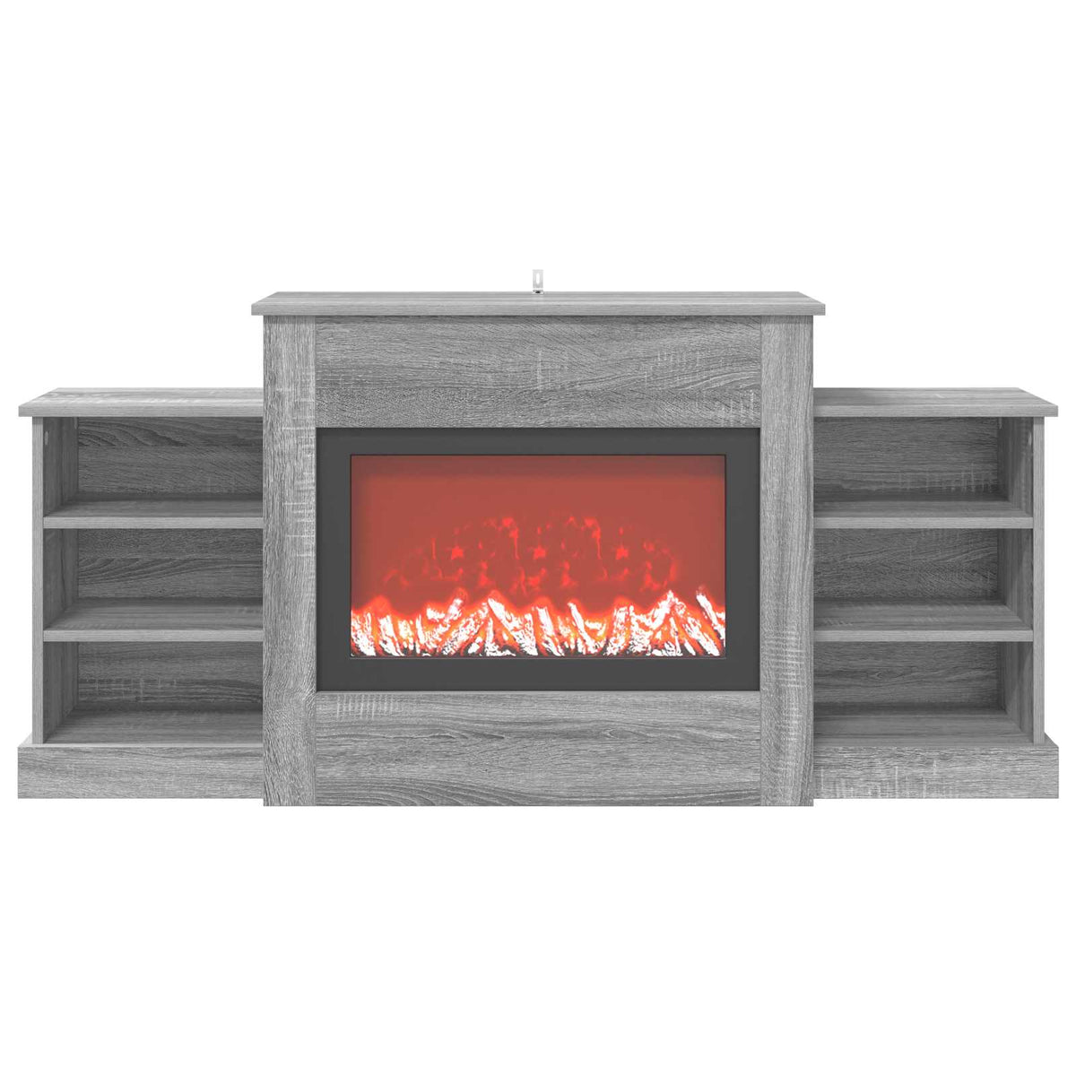 Electric Fireplace Grey Sonoma 140 x 30 x 67 cm Engineered wood