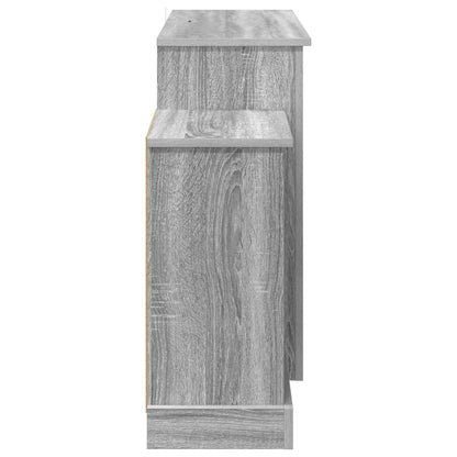 Electric Fireplace Grey Sonoma 140 x 30 x 67 cm Engineered wood