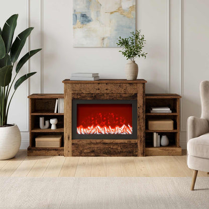 Electric Fireplace Old Wood 140 x 30 x 67 cm Engineered wood