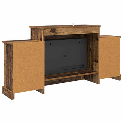 Electric Fireplace Old Wood 140 x 30 x 67 cm Engineered wood
