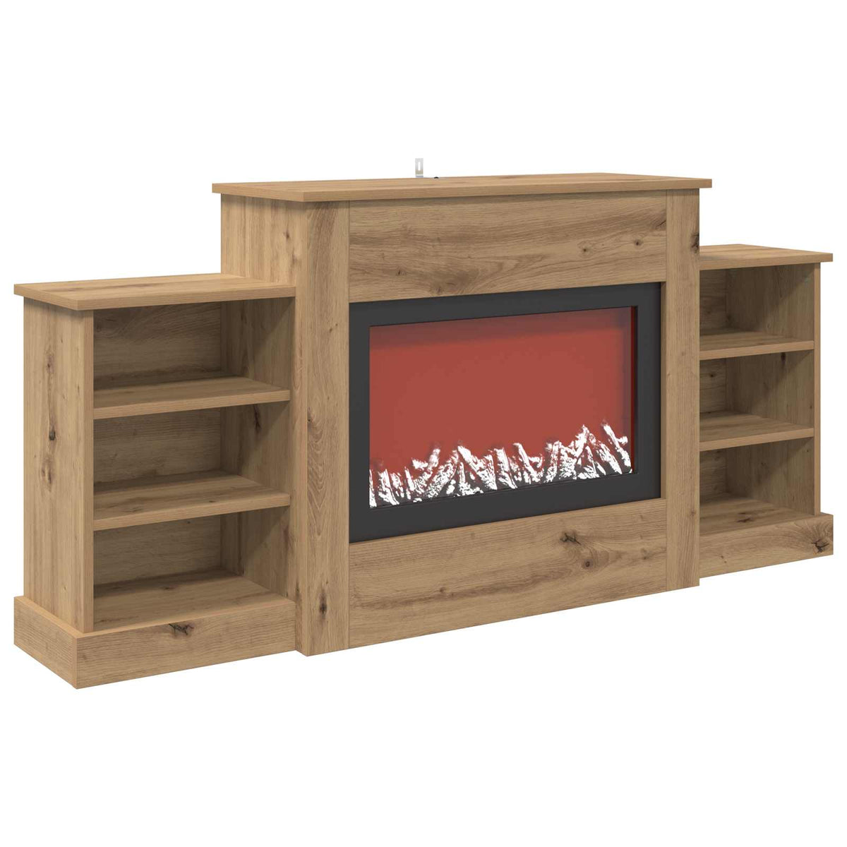 Electric Fireplace Artisan Oak 140 x 30 x 67 cm Engineered wood