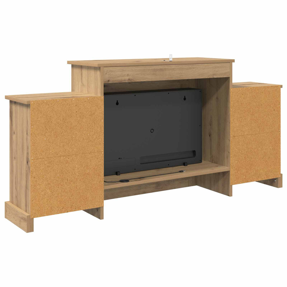 Electric Fireplace Artisan Oak 140 x 30 x 67 cm Engineered wood