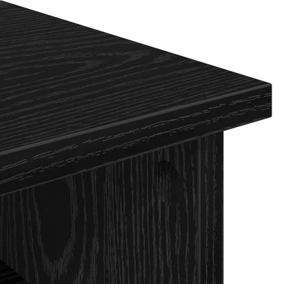 Electric Fireplace Black Oak 110 x 30 x 50 cm Engineered wood