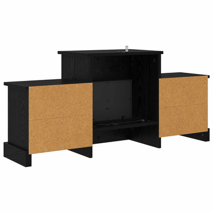 Electric Fireplace Black Oak 110 x 30 x 50 cm Engineered wood