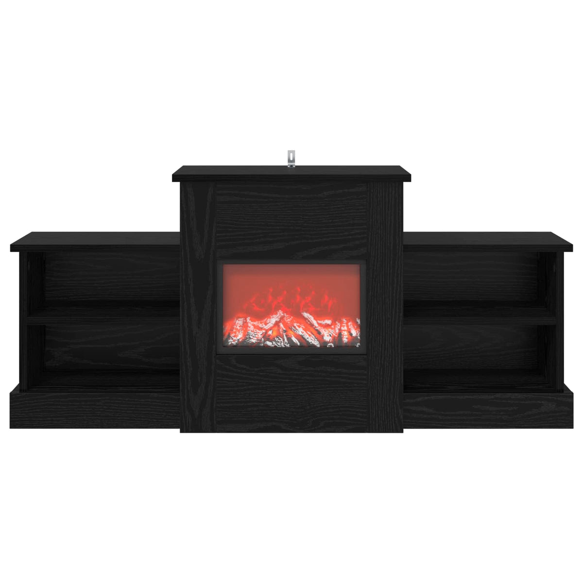 Electric Fireplace Black Oak 110 x 30 x 50 cm Engineered wood