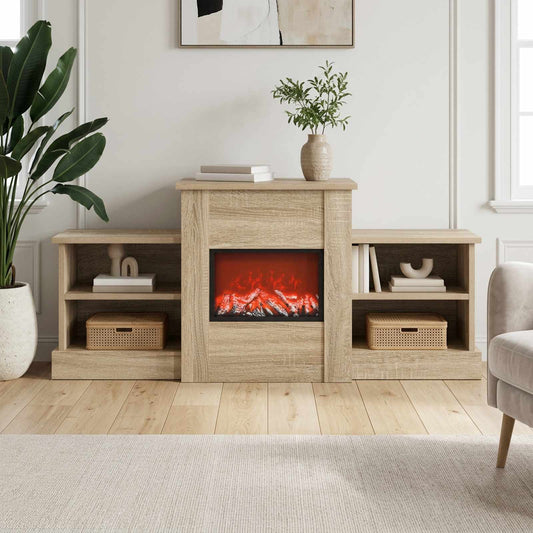 Electric Fireplace Sonoma 110 x 30 x 50 cm Engineered wood