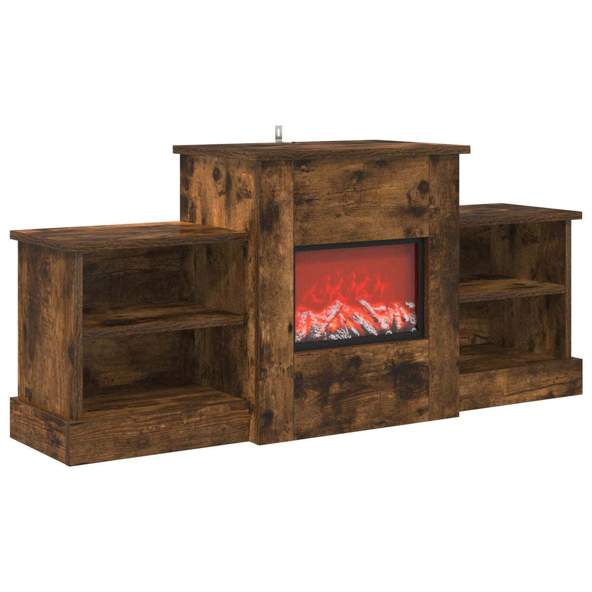 Electric Fireplace Smoked Oak 110 x 30 x 50 cm Engineered wood