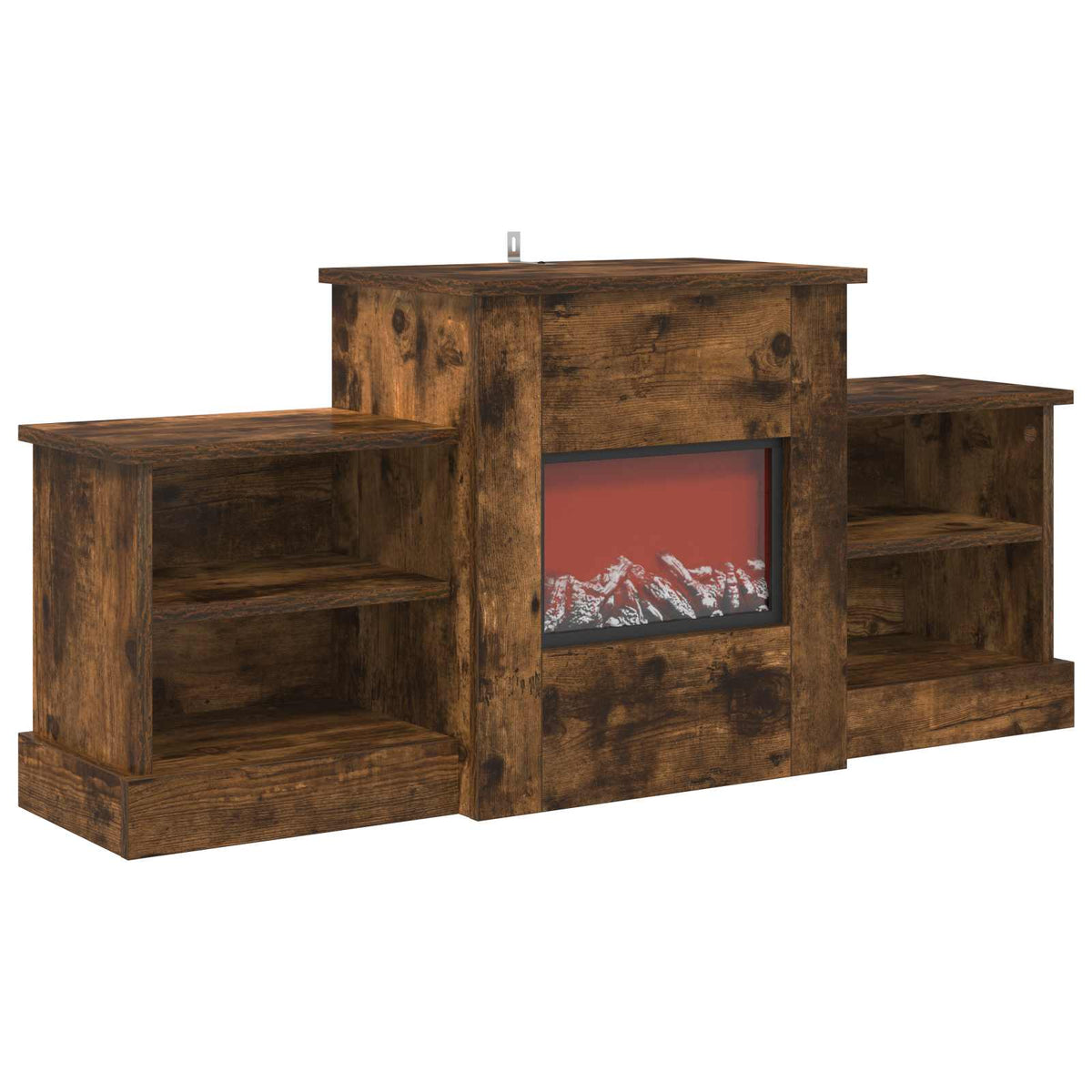 Electric Fireplace Smoked Oak 110 x 30 x 50 cm Engineered wood