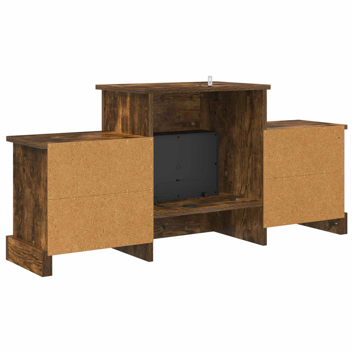 Electric Fireplace Smoked Oak 110 x 30 x 50 cm Engineered wood
