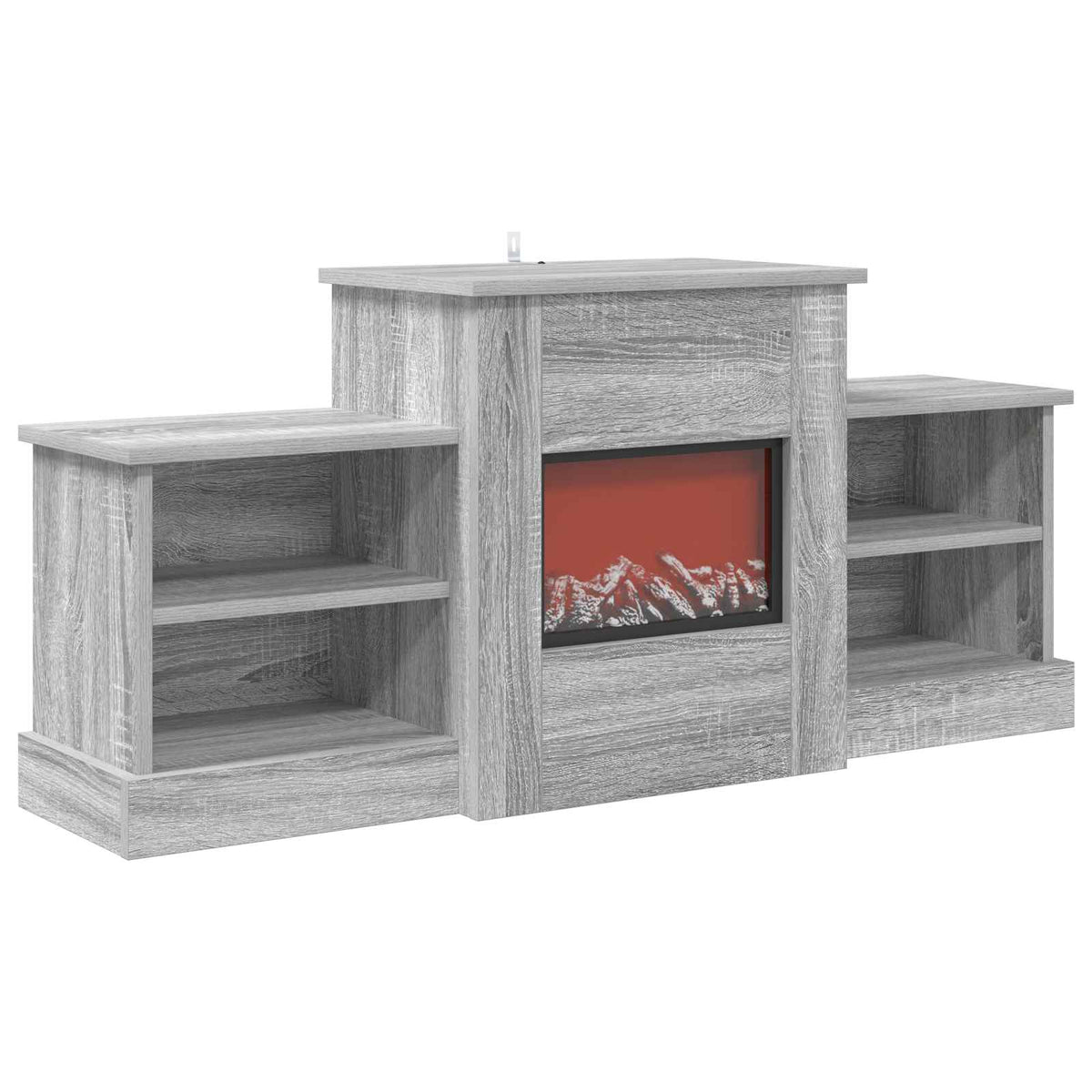 Electric Fireplace Grey Sonoma 110 x 30 x 50 cm Engineered wood