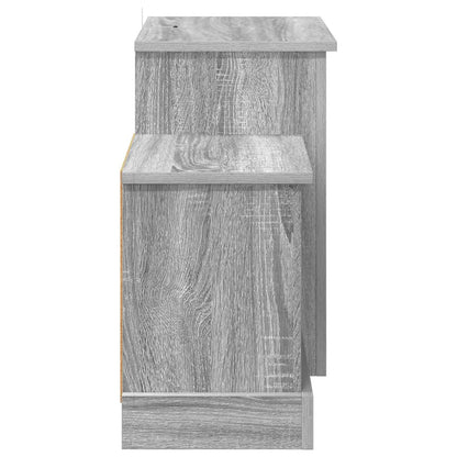 Electric Fireplace Grey Sonoma 110 x 30 x 50 cm Engineered wood