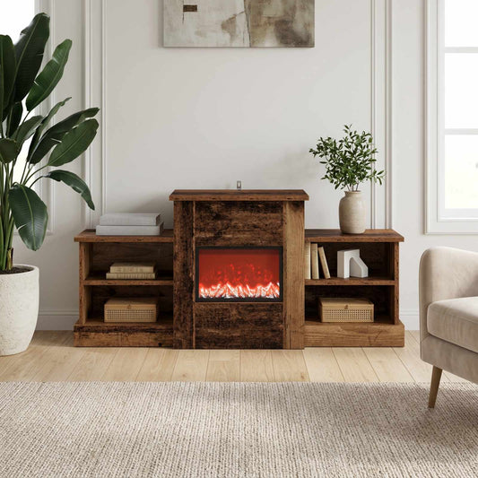 Electric Fireplace Old Wood 110 x 30 x 50 cm Engineered wood