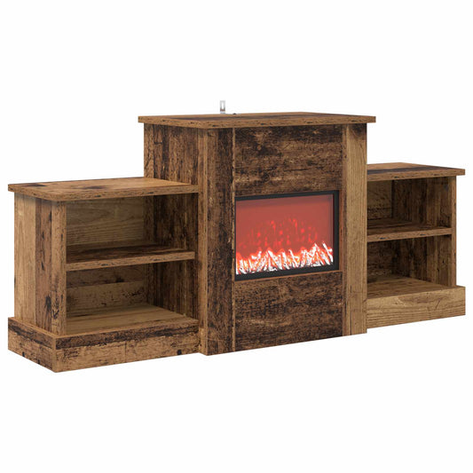 Electric Fireplace Old Wood 110 x 30 x 50 cm Engineered wood