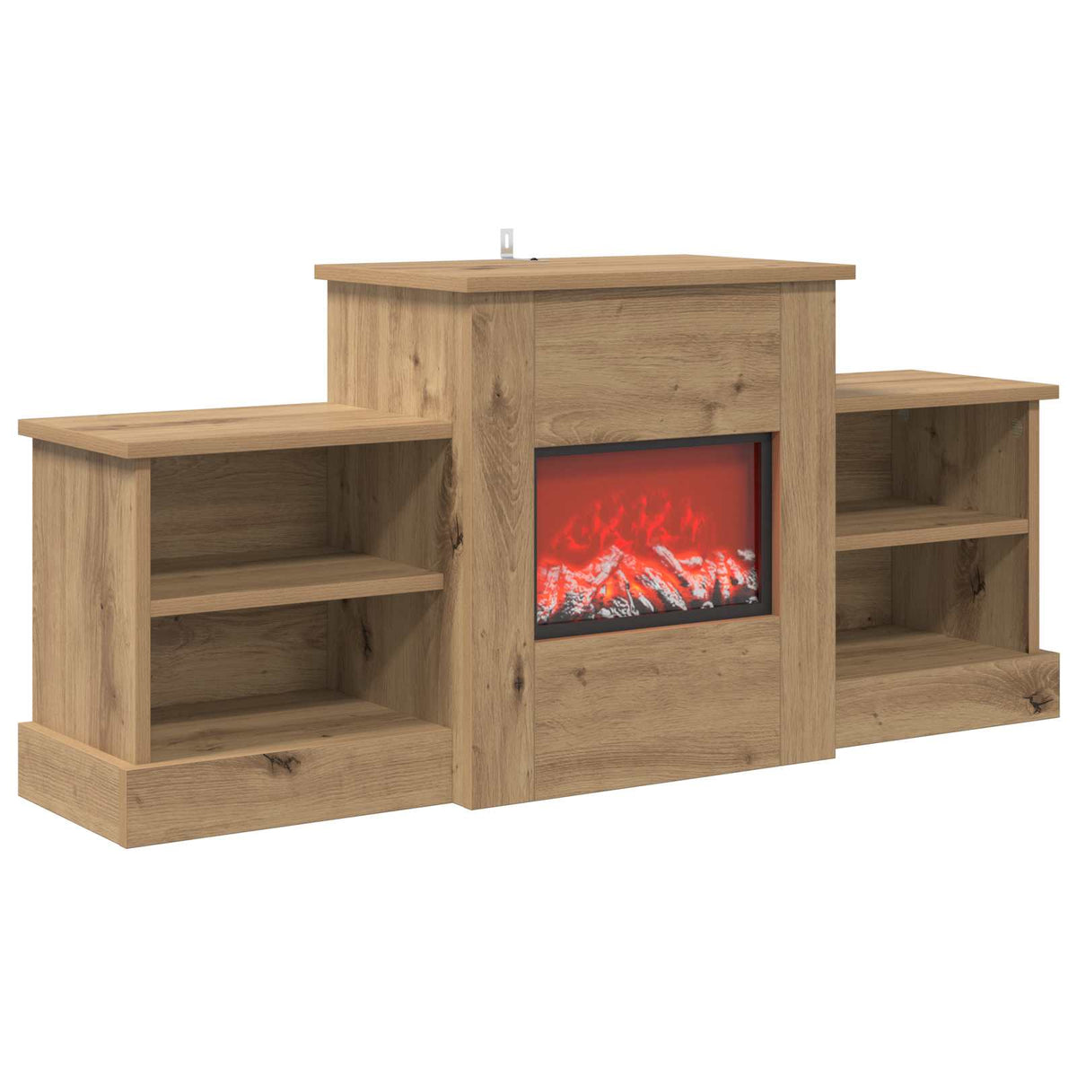 Electric Fireplace Artisan Oak 110 x 30 x 50 cm Engineered wood