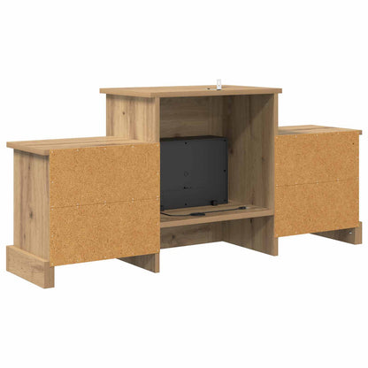 Electric Fireplace Artisan Oak 110 x 30 x 50 cm Engineered wood