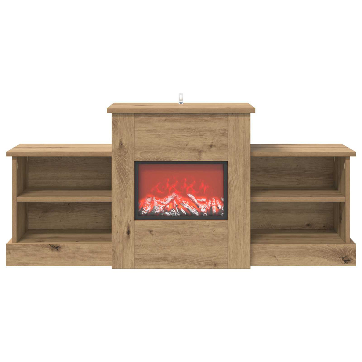 Electric Fireplace Artisan Oak 110 x 30 x 50 cm Engineered wood