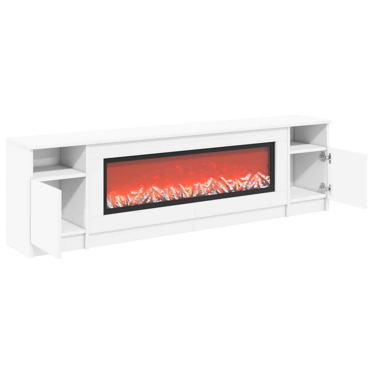 Electric Fireplace White 165 x 28.5 x 47 cm Engineered wood