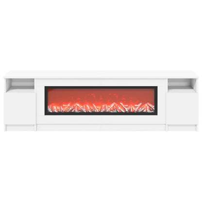 Electric Fireplace White 165 x 28.5 x 47 cm Engineered wood