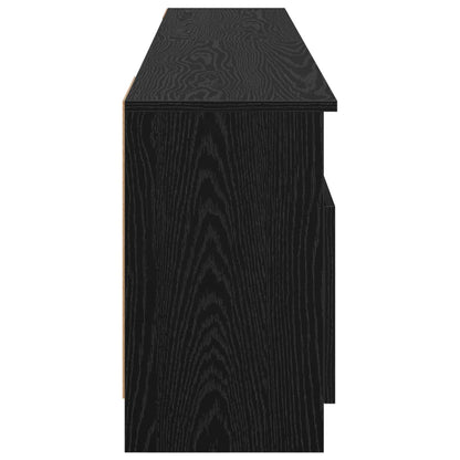Electric Fireplace Black Oak 165 x 28.5 x 47 cm Engineered wood