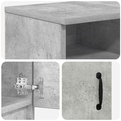 Electric Fireplace Concrete 165 x 28.5 x 47 cm Engineered wood