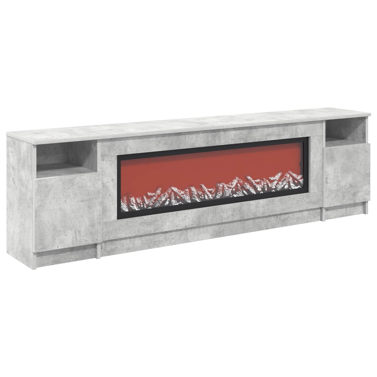 Electric Fireplace Concrete 165 x 28.5 x 47 cm Engineered wood