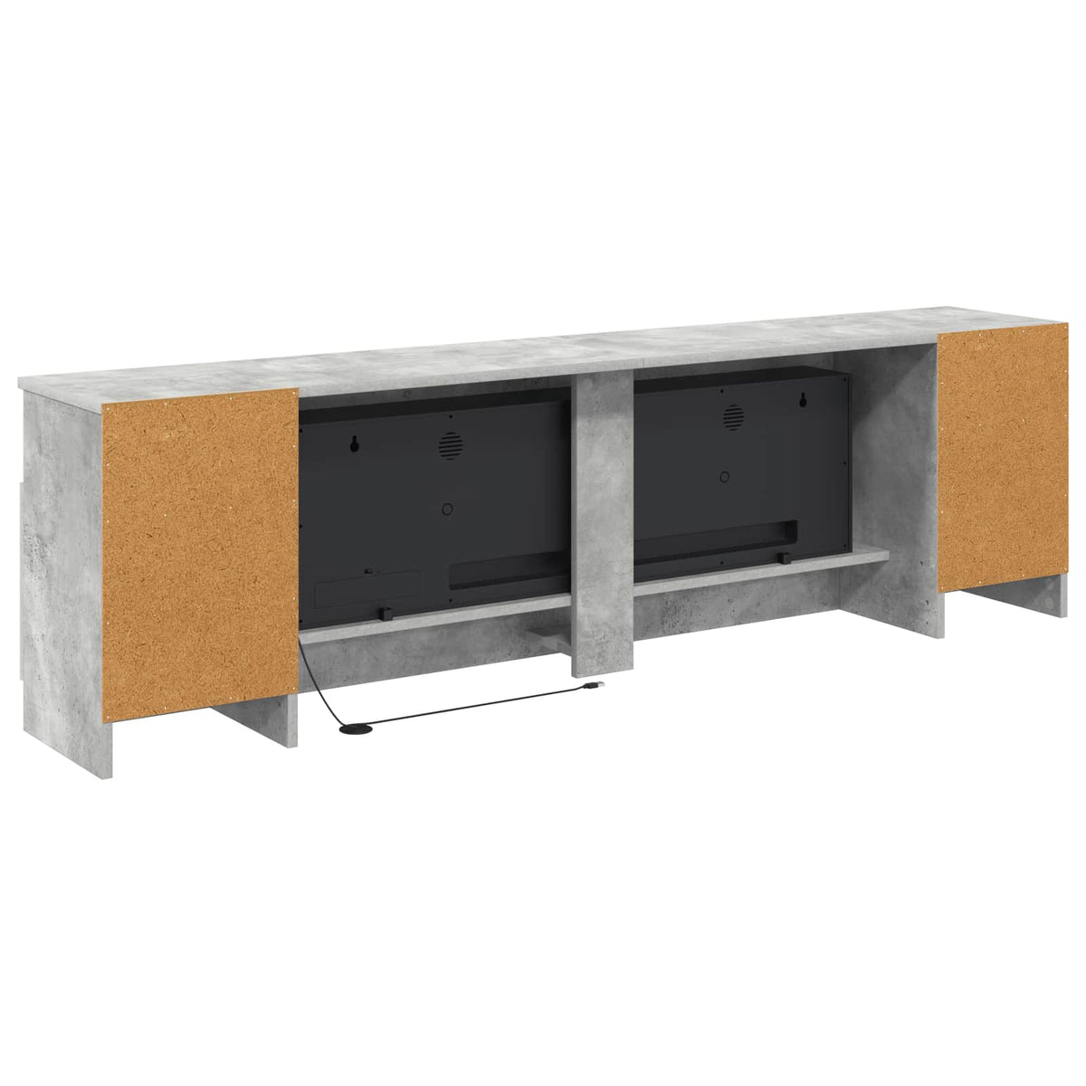 Electric Fireplace Concrete 165 x 28.5 x 47 cm Engineered wood