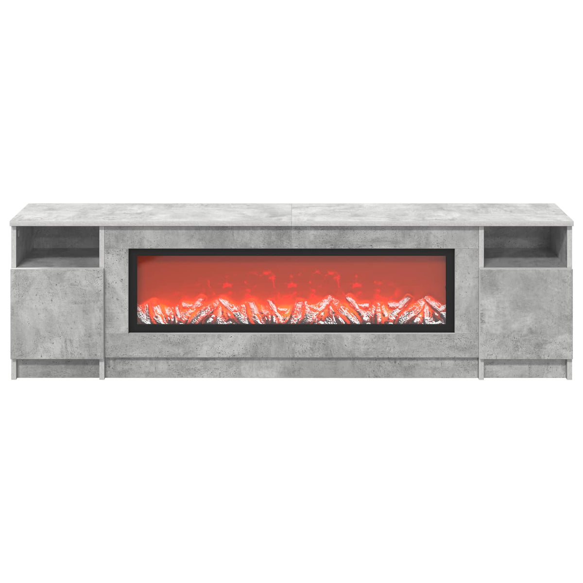 Electric Fireplace Concrete 165 x 28.5 x 47 cm Engineered wood
