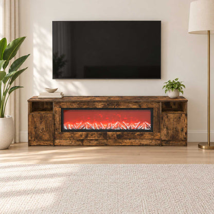 Electric Fireplace Smoked Oak 165 x 28.5 x 47 cm
