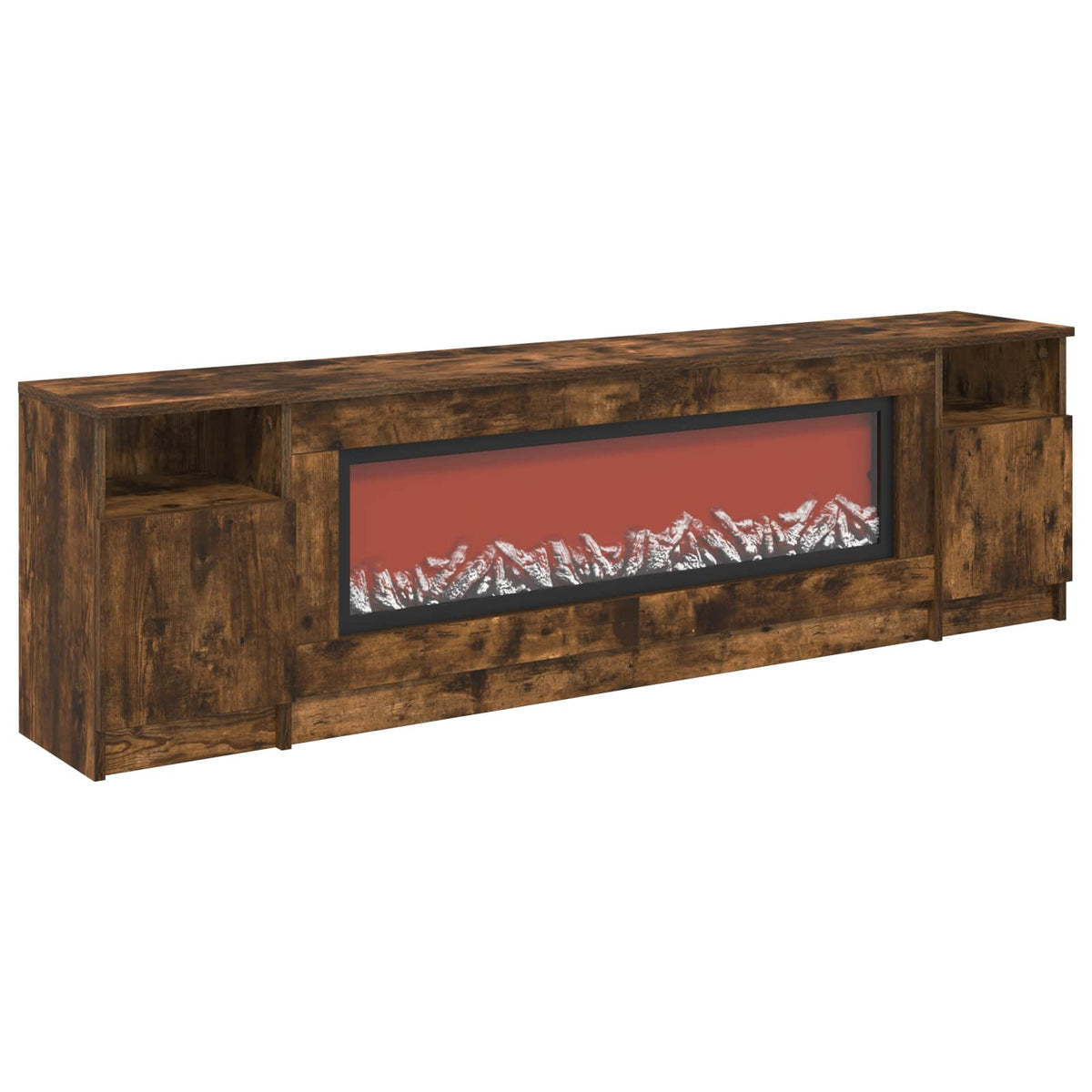 Electric Fireplace Smoked Oak 165 x 28.5 x 47 cm