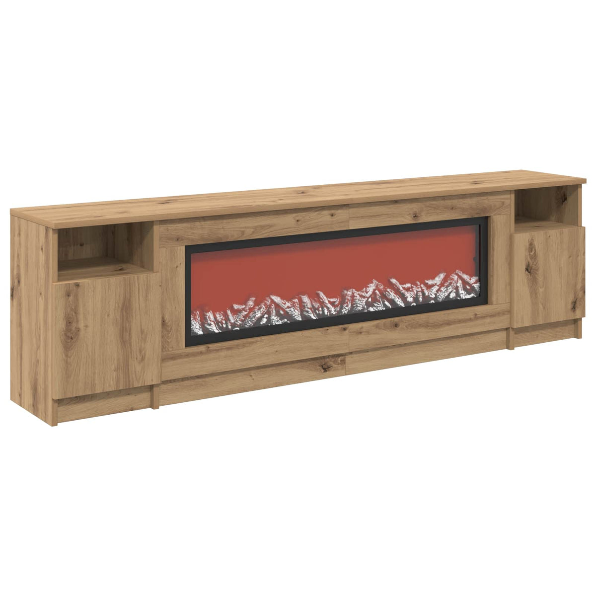 Electric Fireplace Artisan Oak 165 x 28.5 x 47 cm