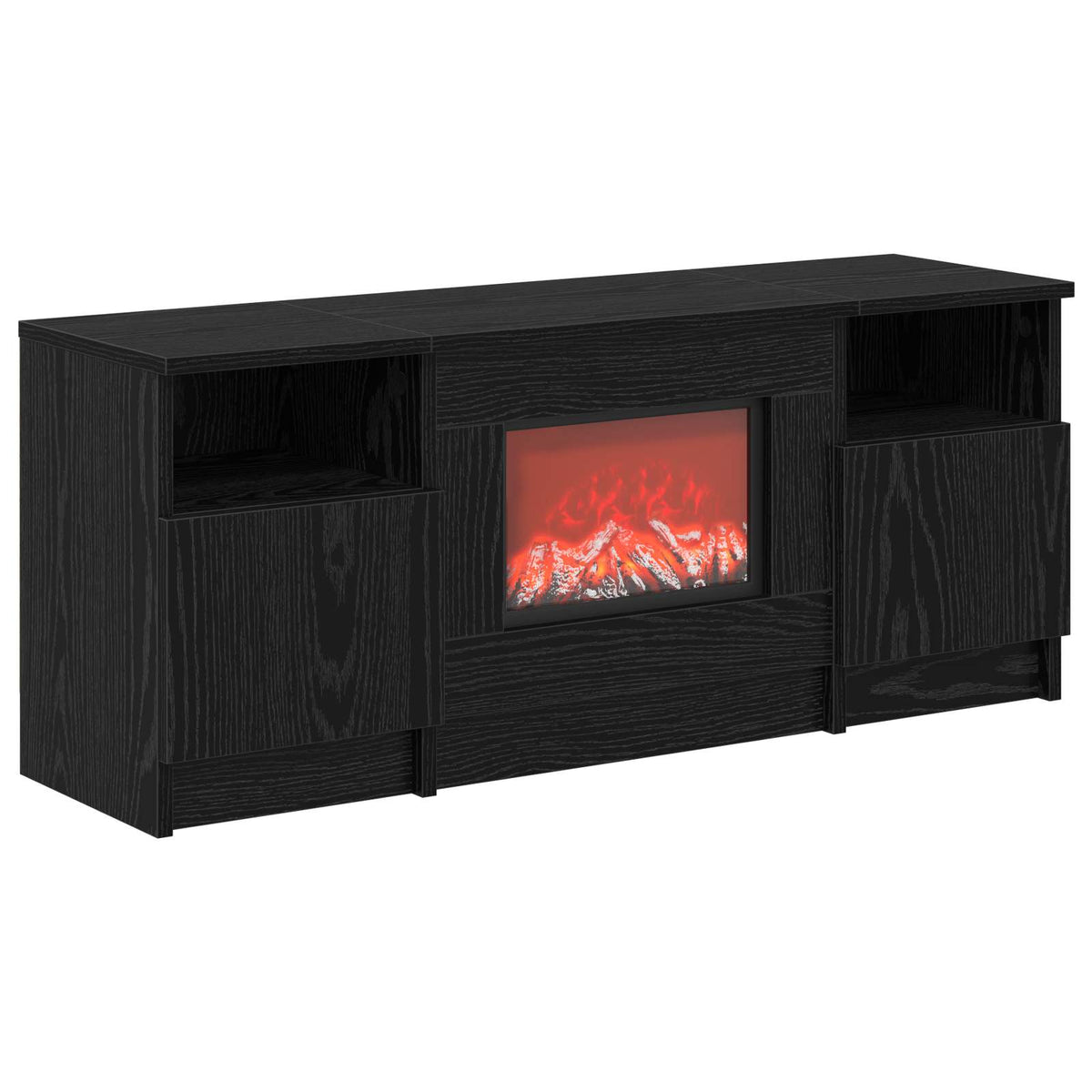 Electric Fireplace Black Oak 98 x 28.5 x 40.5 cm