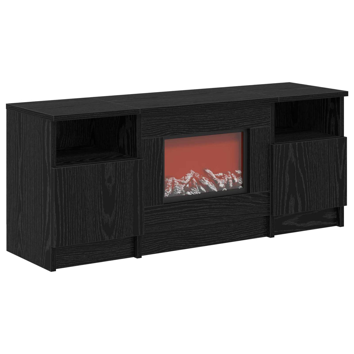 Electric Fireplace Black Oak 98 x 28.5 x 40.5 cm