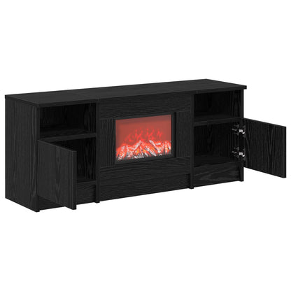 Electric Fireplace Black Oak 98 x 28.5 x 40.5 cm