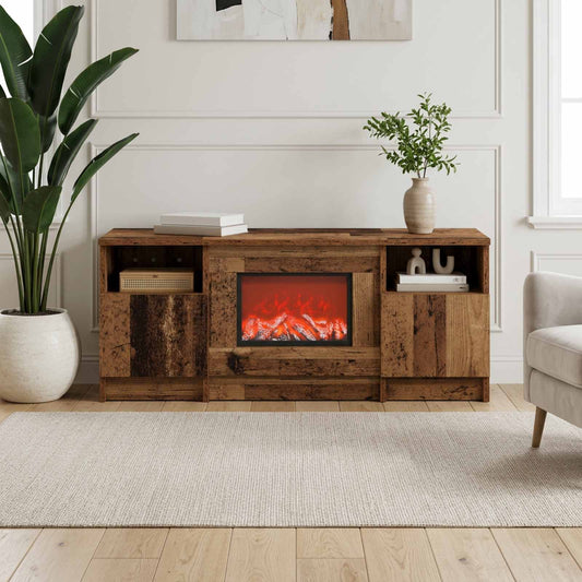 Electric Fireplace Old Wood 98 x 28.5 x 40.5 cm Engineered wood
