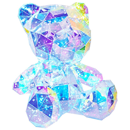 Prismatic Iridescent LED Bear Multicolour 32 x 28 x 38 cm