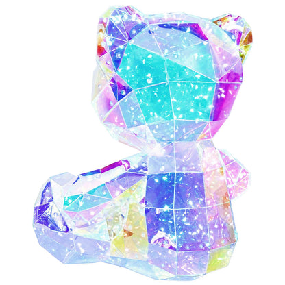 Prismatic Iridescent LED Bear Multicolour 32 x 28 x 38 cm