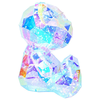 Prismatic Iridescent LED Bear Multicolour 32 x 28 x 38 cm
