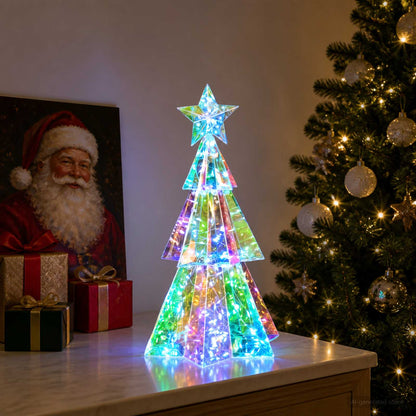 Prismatic Iridescent LED Christmas Tree Multicolour