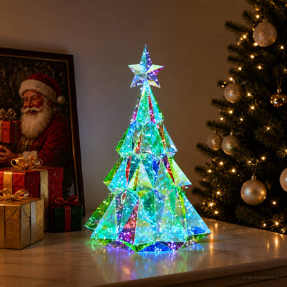 Prismatic Iridescent LED Christmas Tree Multicolour